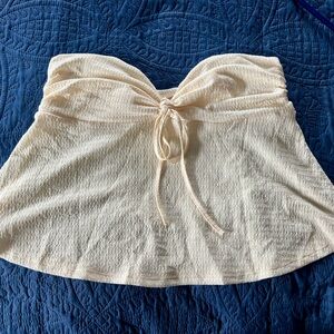 SHEIN Cream Strapless Top